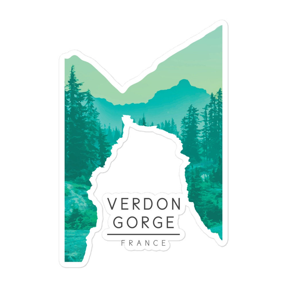 ヴェルドン渓谷 - フランス 気泡フリーステッカー - Etsy 日本