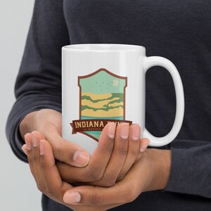 Indiana Dunes National Park White glossy mug