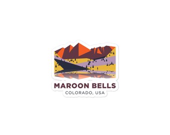 Maroon Bells - Colorado, USA Bubble-free stickers