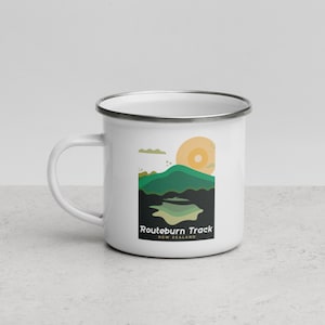 Routeburn Track - Neuseeland Emaille Tasse