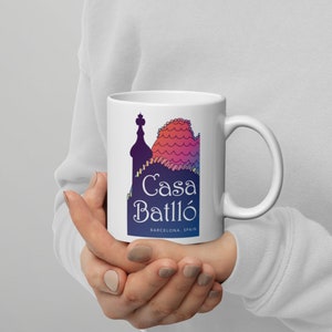 Casa Batllo - Barcelona, Spain White glossy mug
