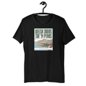 ウェールズ3000年代、14ピークス ユニセックスTシャツ - スノードニア