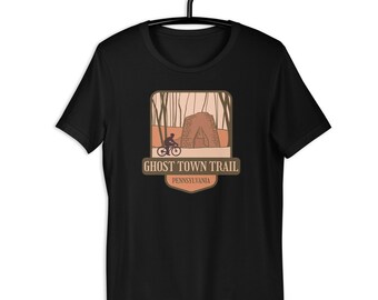 Unisex T-shirt Ghost Town Trail - Pennsylvania cycling