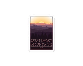 Great Smoky Mountains - Adesivos sem bolhas dos EUA