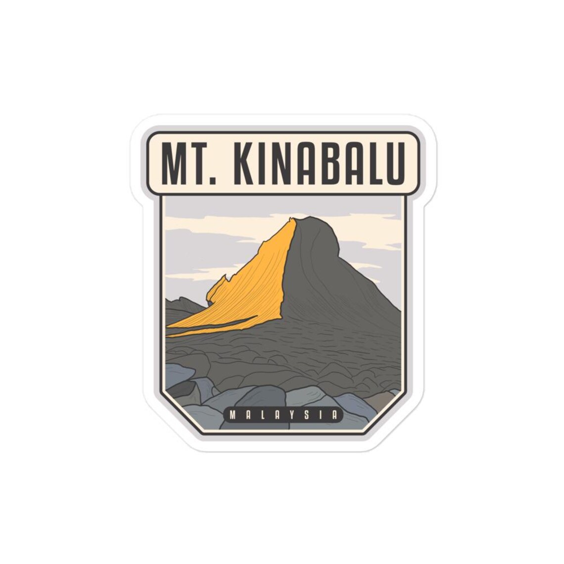 Sticker Kinabalu Mt. Kinabalu Stickers – Malaysia - Etsy
