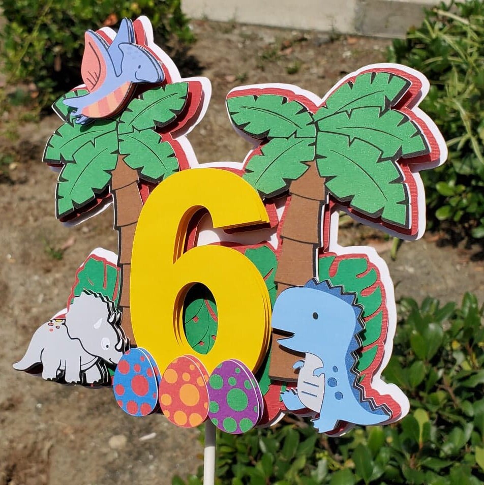 DINOSAUR 3D CAKE TOPPERS Etsy