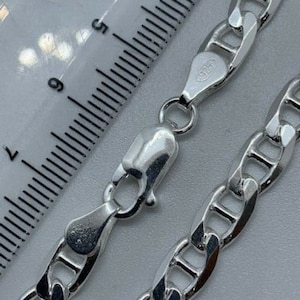 Argent sterling 5.5mm Chaîne à maillons d’ancrage solides 18 » à 30 » longueurs (1014)