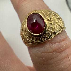 Engraved College Ring 18号 Z College Ring - Etsy UK