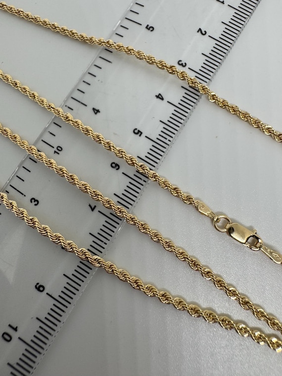9ct Yellow Gold Solid Classic Italian Made Rope Chain - 3.0mm