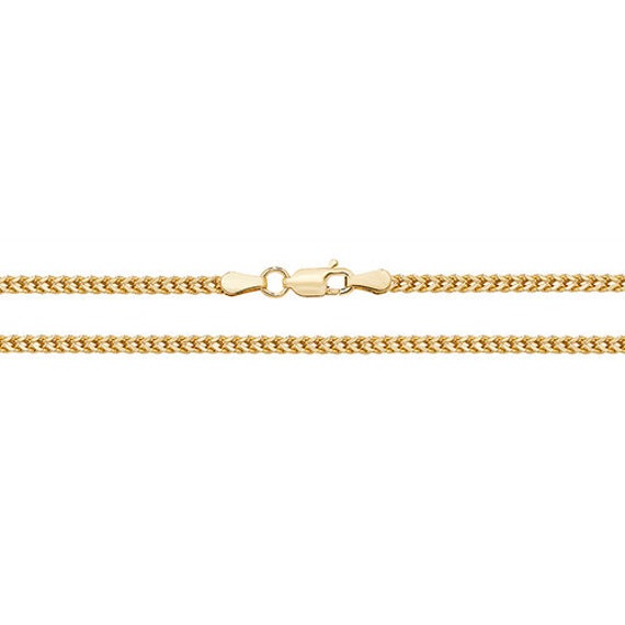 9ct Yellow Gold 2.7mm Franco Link Various Lengths 16 Inch to 34 Inch Neck Chain 489