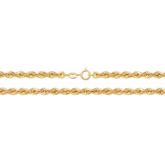9ct Yellow Gold Hallmarked 4mm Rope 