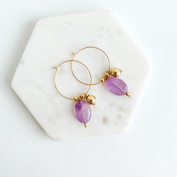 14k Gold-Filled Amethyst February Birthstone Bead Charm 14k Gold-Filled Amethyst February Birthstone Bead Charm