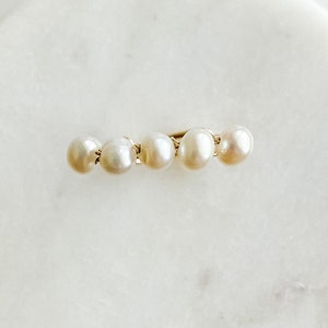 Pearl Ring Gold, Adjustable Ring for Girls, Dainty Ring, Gold Filled Ring, Stacking Ring, Simple Gold Ring for Women, Bridal Party Jewelry image 7