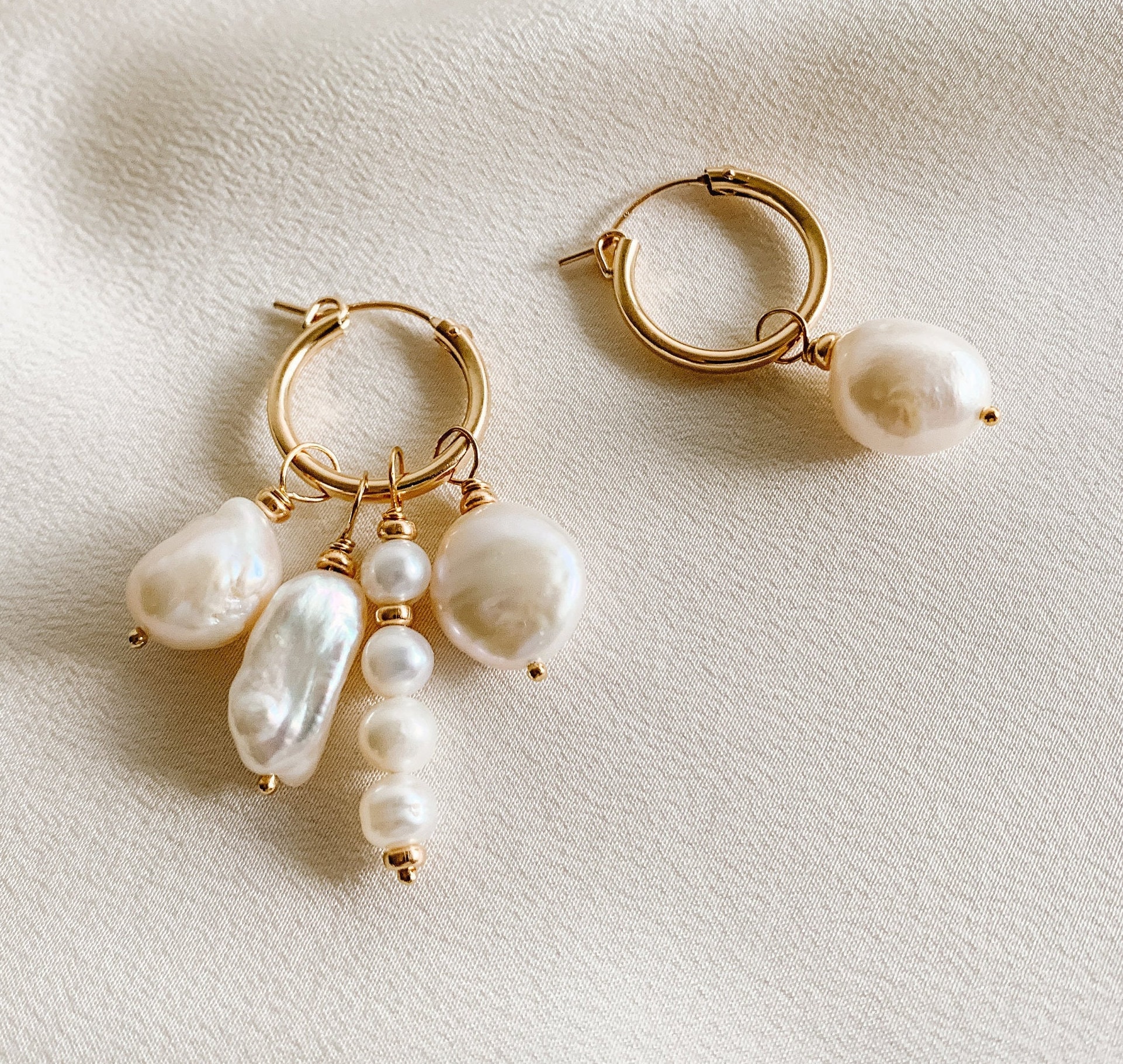 Multi Color Baroque Pearl Earrings yellow gold plated hook earrigns Multi Color Baroque Pearl Earrings yellow gold plated hook earrigns