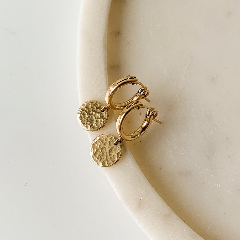 Earring Bamboo Huggie Gold main image 0