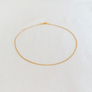 Gold Chain Anklet, Curb Chain Anklet, 14k Gold Filled, Chain Ankle Bracelet, Girlfriend Gift, Gift for Wife, Dainty Anklet, Anklet for Women