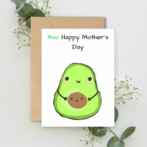 Muttertagskarte, süße süße Karte für Mama, Avo alles Gute zum Muttertag, Sofort Download druckbare Karte, 5x7 Karte