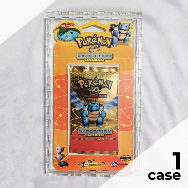 WotC Blister Pack Display Case Box | For Pokémon Wizards of the Coast 1-pack blister packs | Framing-Grade UV-filtering Acrylic, laser-cut