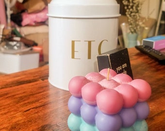 Bisexual Flag Colored/Themed Soy Bubble Candle ~ The Pride Collection