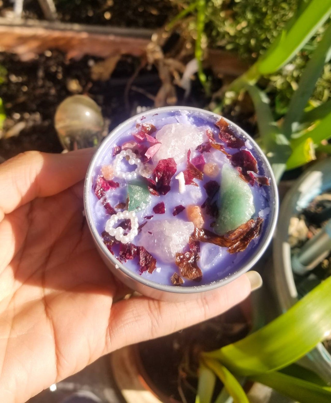 8 Oz Ten of Cups Tarotinspired Crystal Intention Candle for Self Love & Emotional Peace