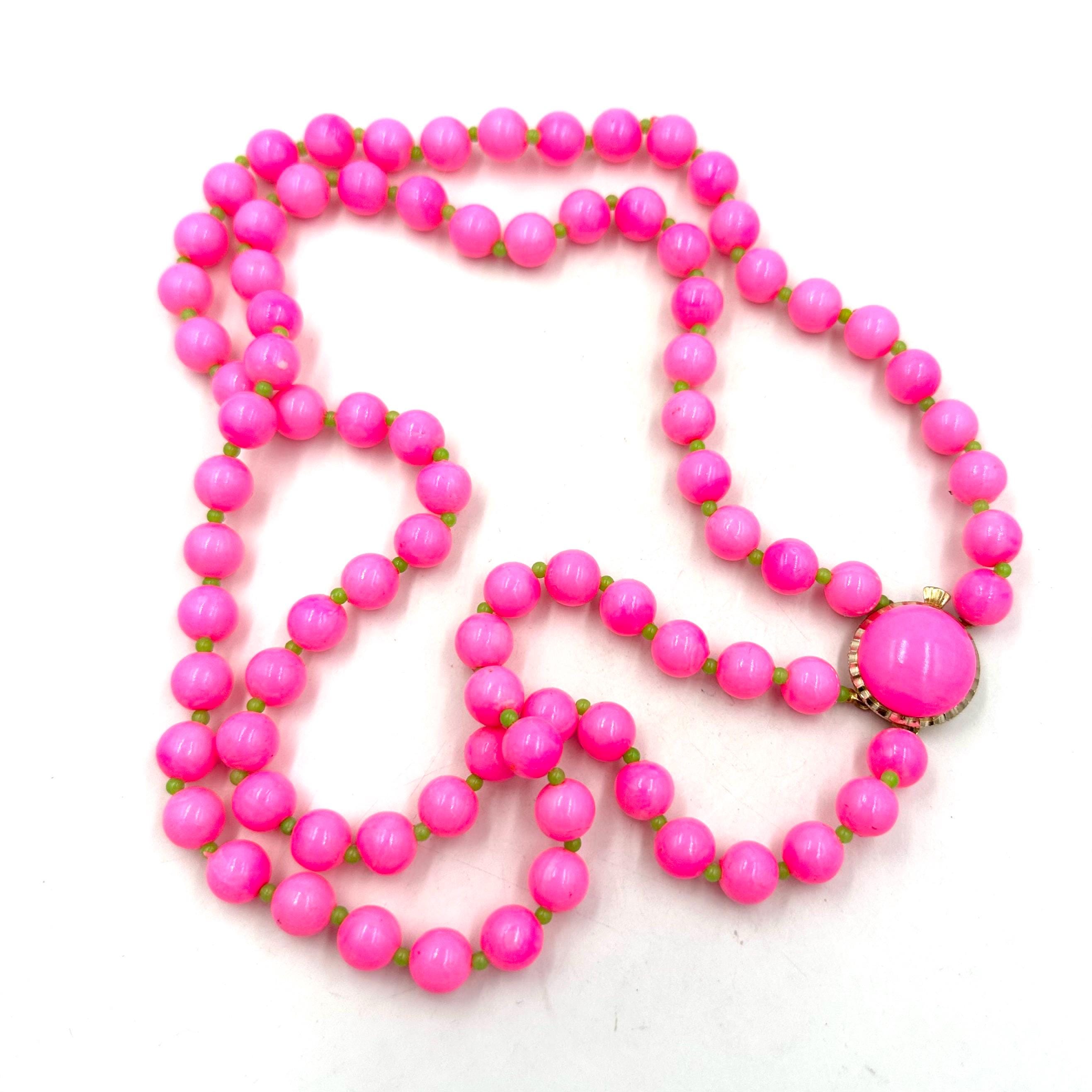 1960s Pink Necklace - Etsy