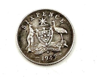 1952年 6ペンス硬貨 英国 ジョージ6世より 誕生日、記念日、工芸品