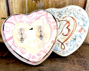 Vintage BRIGHTON CALYPSO EARRINGS Silver Plated Dangle Drop In Box