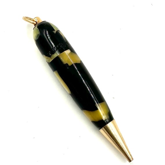 SHEAFFER'S MECHANICAL PENCIL Black Marble Celluloid Lead