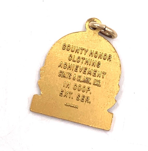 Vintage 4H CLUB MEDAL 10K Yellow Gold Filled Char… - image 3