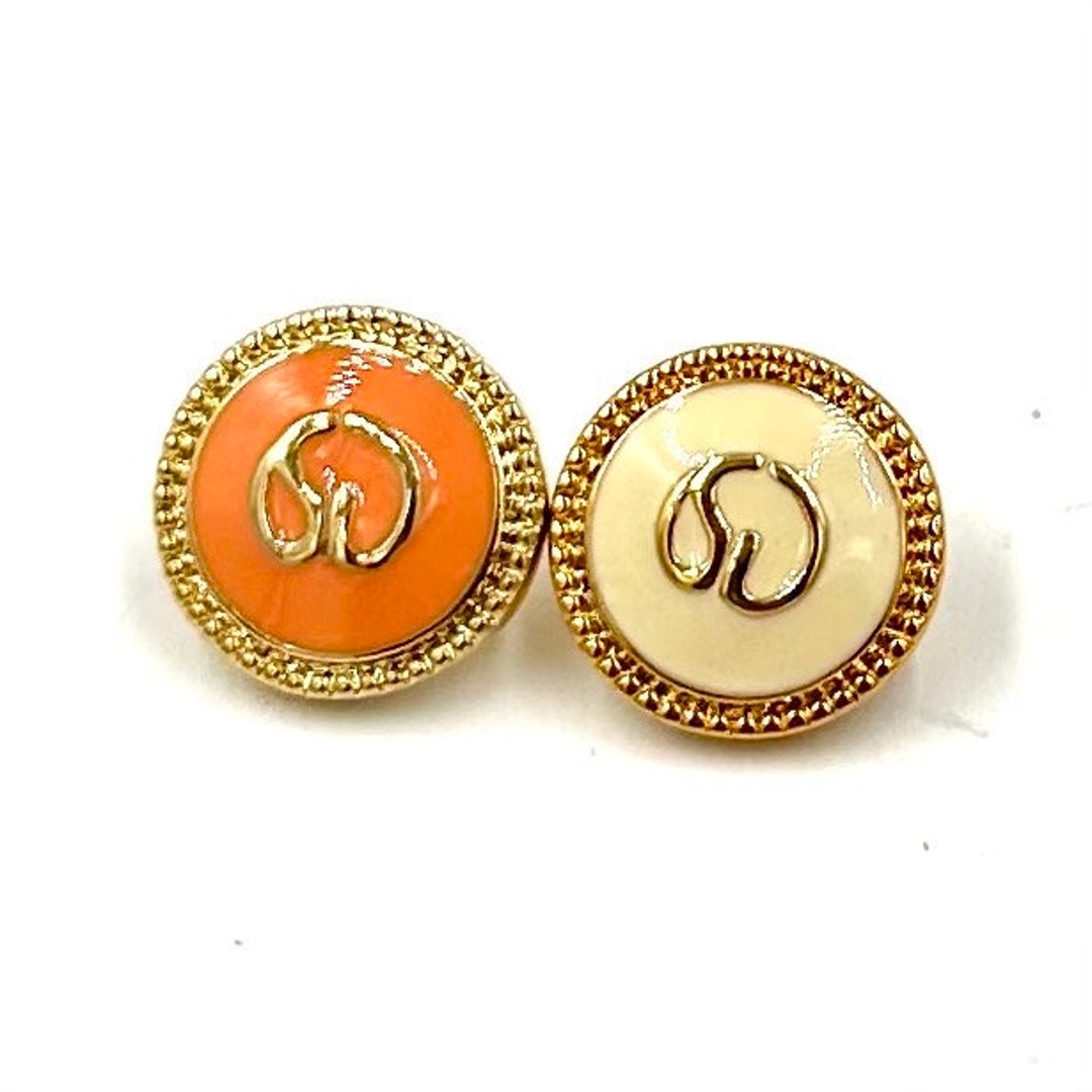 St. John BUTTONS 2 Gold Enamel SJ Logo Replacement Buttons One - Etsy
