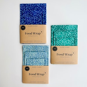 Pack of 3 beeswax wraps made in Quebec with organic ingredients image 3