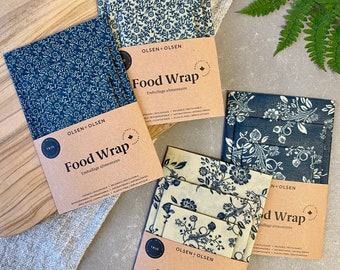 Pack of 3 beeswax wrap  made in Quebec with organic ingredients