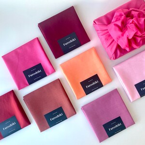 Reusable gift wrapping made in Canada from recycled fabric zero-waste Furoshiki  choice of colours