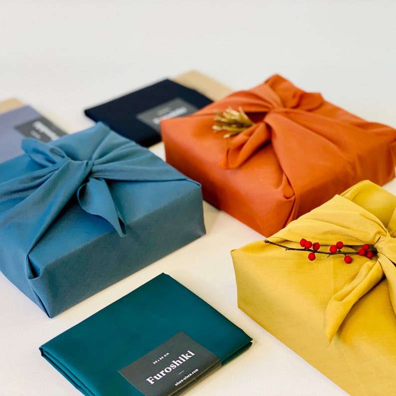Furoshiki reusable gift wrapping Japanese wrapping cloth image 1
