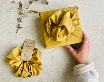 Special eco gift wrap + scrunchie made in Canada