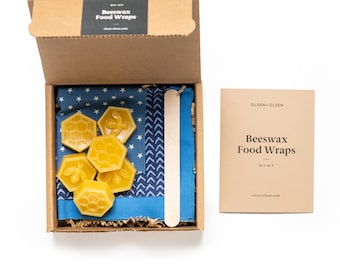 DIY beeswax wraps kit  diy box zero-waste box gift box