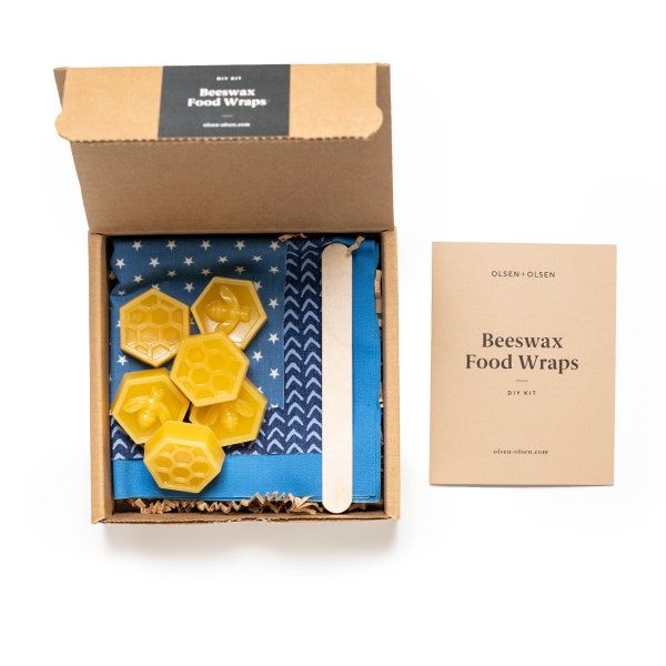 DIY beeswax wraps kit  diy box zero-waste box gift box