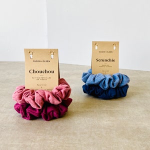 Scrunchies made with organic cotton scraps in Canada image 6