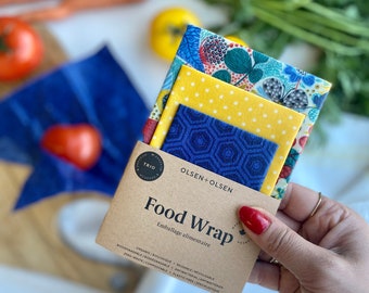 Beeswax wraps 3 pack made in Canada with organic ingredients