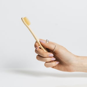 Zero-waste bamboo toothbrush biodegradable ecofriendly gift image 1