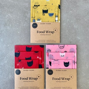 pack of 3 beeswax food wraps made in Canada image 3