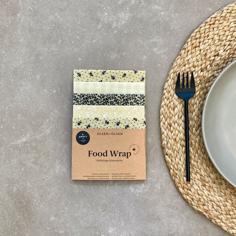 Kit of 9 Beeswax food wrap made in Canada with organic ingredients image 7