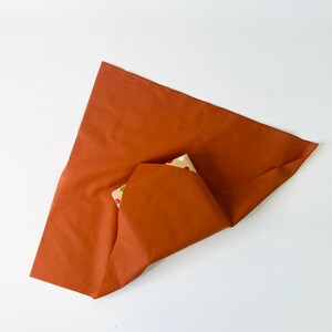 Ginger furoshiki made in Canada with recycled fabric reusable Japanese gift cloth wrap image 4