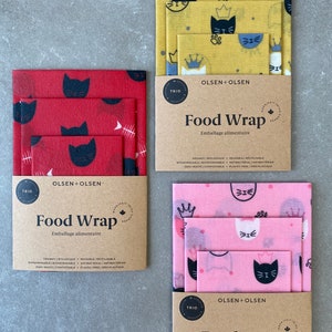 pack of 3 beeswax food wraps made in Canada image 1