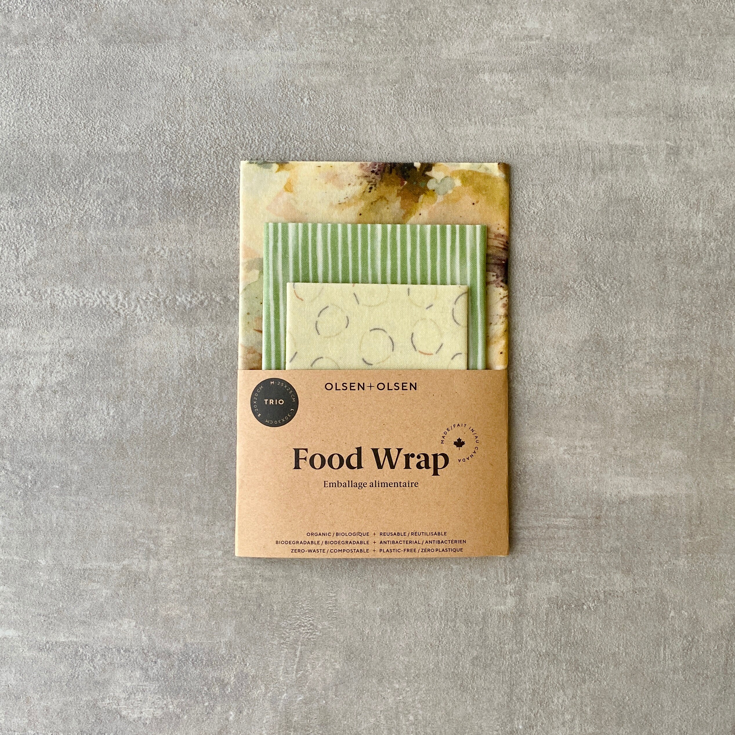 Pack Of 3 Beeswax Food Wrap Handmade In Canada With Organic Etsy