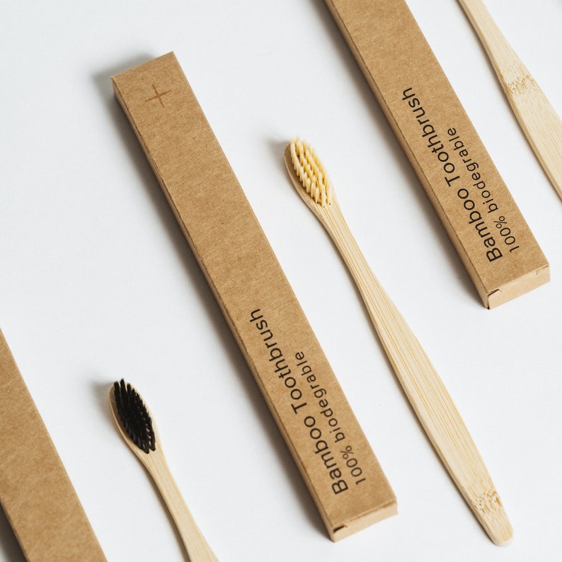 Bamboo toothbrush zero waste & biodegradable plastic-free image 4