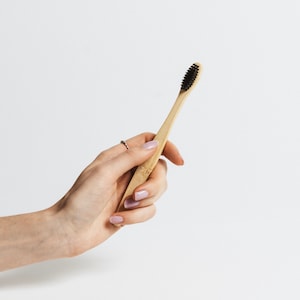 Bamboo toothbrush zero waste & biodegradable plastic-free image 1