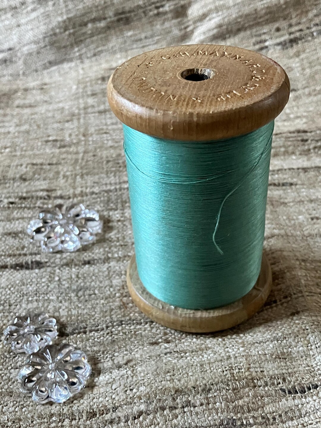 Vintage Fine Silk Thread. Turquoise Bespoke Colour, Strong Thread. Rare ...