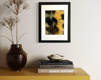 Arte original enmarcado en técnica mixta de 11 x 14 - "Tonos indomables"