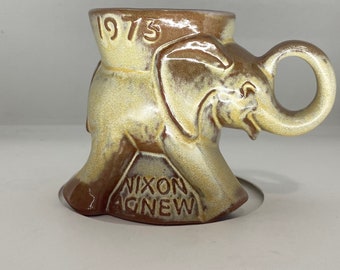 Collectible Frankoma GOP Pottery Vintage Political Mugs